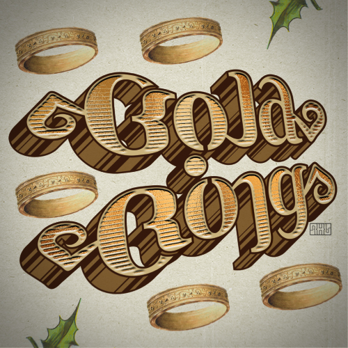Gold Rings ambigram