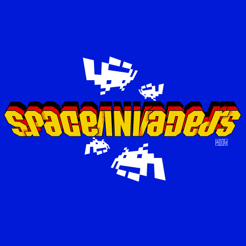 Spaceinvaders ambigram